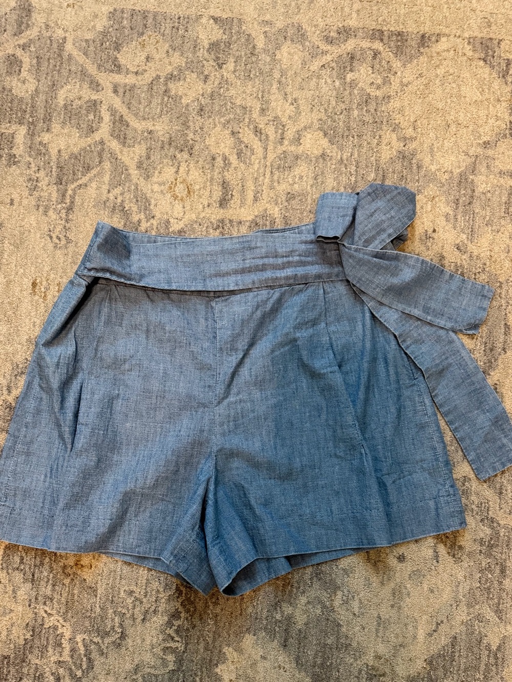 JCREW Chambray Tie-Waist Shorts